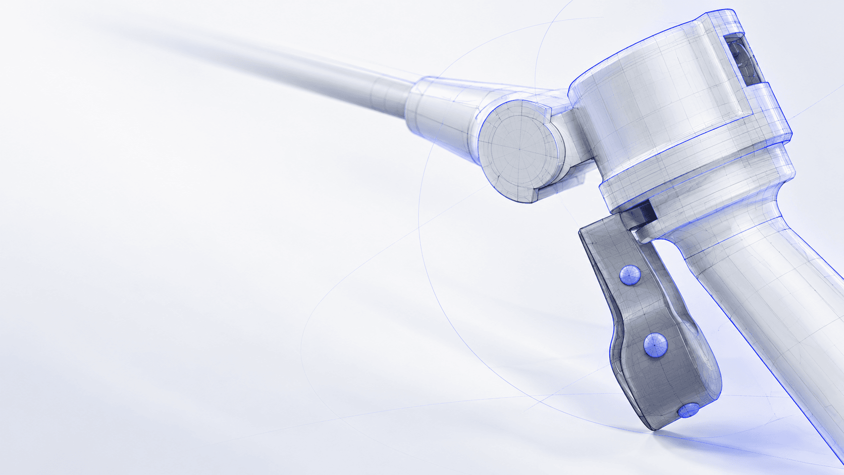 Detailed medical device mechanism showing integrated mechanical components